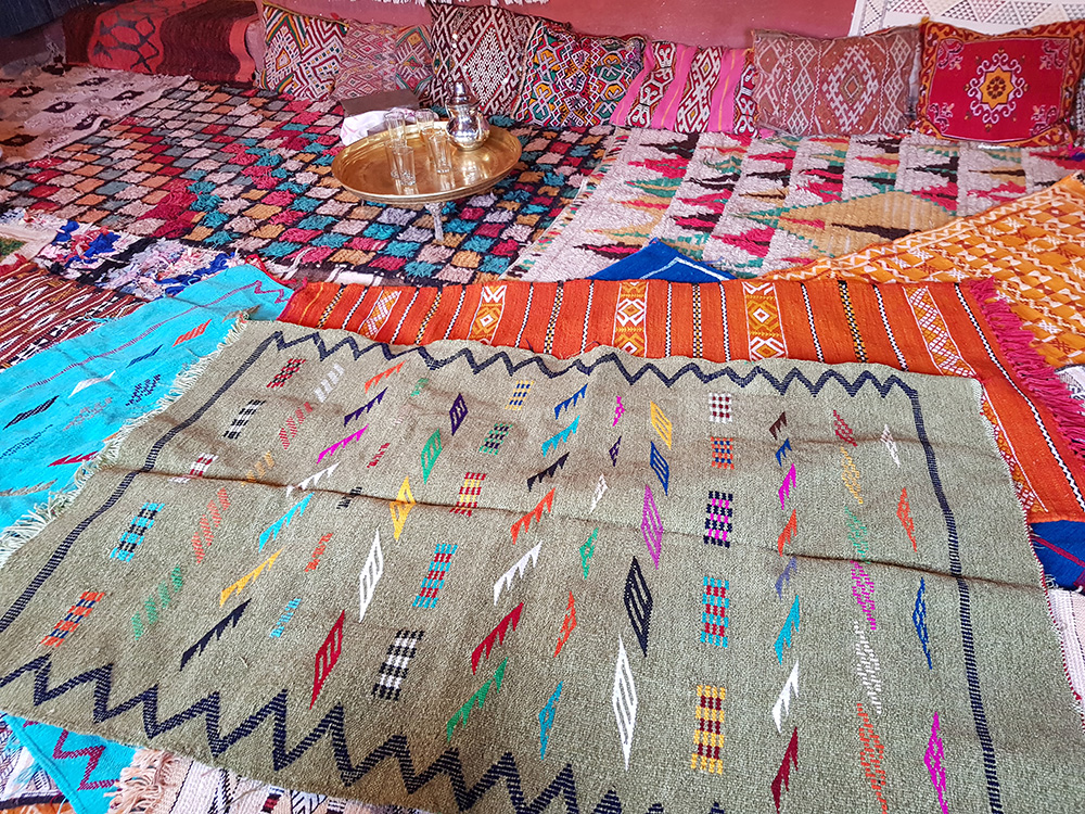 las alfombras en Marruecos